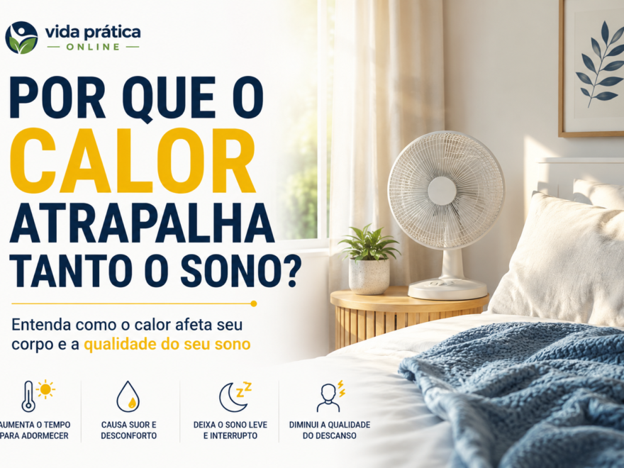 Quarto confortável com ventilador mostrando como o calor pode atrapalhar a qualidade do sono e do descanso